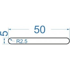 Смуга алюмінієва 50х5 мм, R2.5