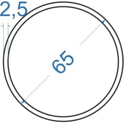 Труба алюминиевая круглая ø 65x2,5 мм, АД31