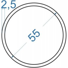 Труба алюмінієва кругла ø 55x2,5 мм, АД31
